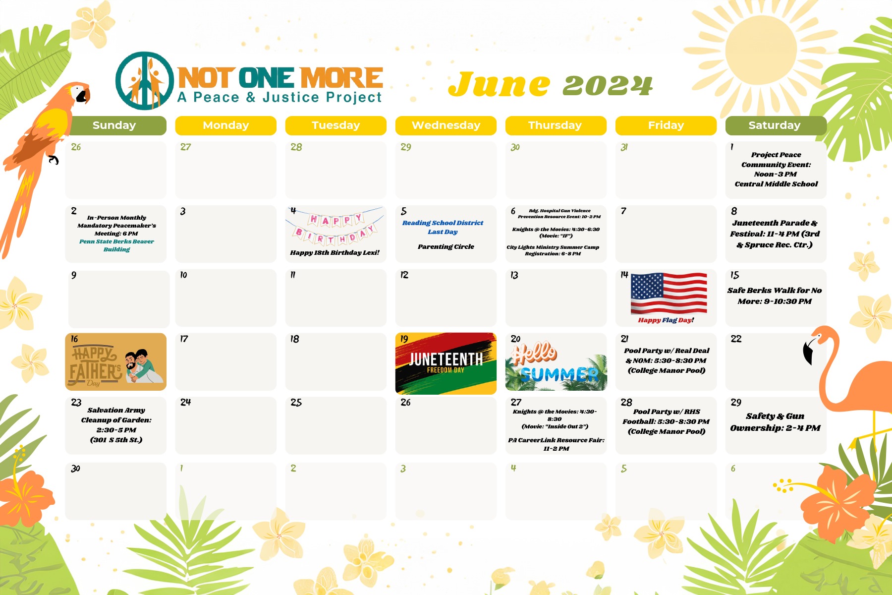 Community Events | Not One More Community Events | Not One More
